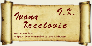 Ivona Kreclović vizit kartica